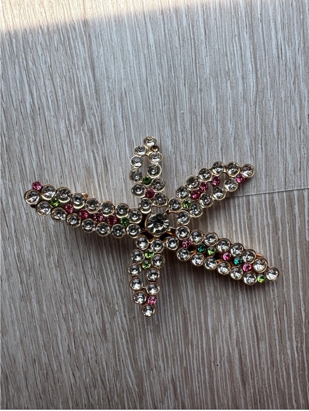 Gold Bead & Rhinestone Metallic Hair Clips NEW 🏷️